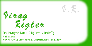 virag rigler business card